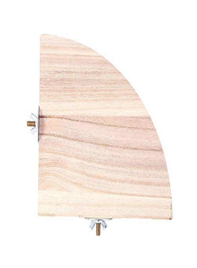 Sage Square 9 Inches / 23 cm Natural Wood Corner Platform Cum Perch Cum Stand Bird Toy Ideal for Sun Conure, Pionus, Quaker Parrot, Cockatiel, Finch, Canary, Lovebird, Budgerigar, Budgeri (Light Weight) - Image 5